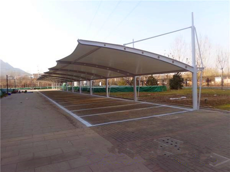 拉杆单开膜结构车棚